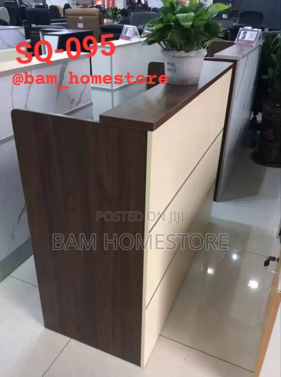 Modern Luxury Office Reception Counter Table - 120cm