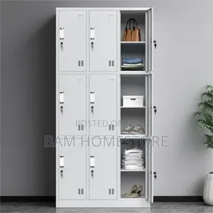 Professional Heavy-Duty 9-Door Metal Staff Locker - Secure Storage