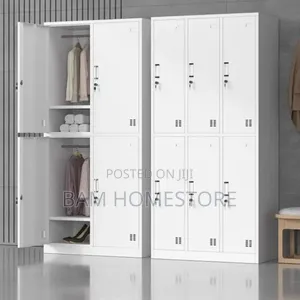 Premium 6-Door Metal Staff Locker With Hanging Space