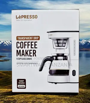 Lepresso Transparent Drip Coffee Maker 6 Cup Glass Carafe 40 Min