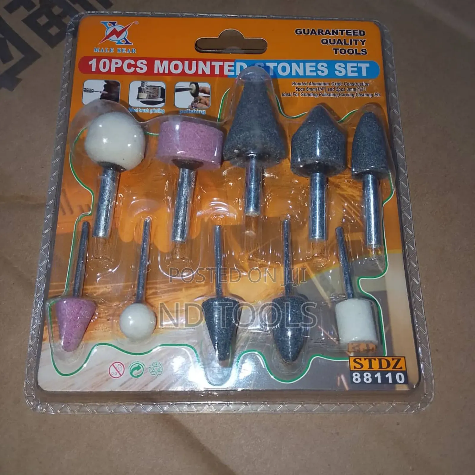 Mounted Stone Set 10pcs – Male Bear
