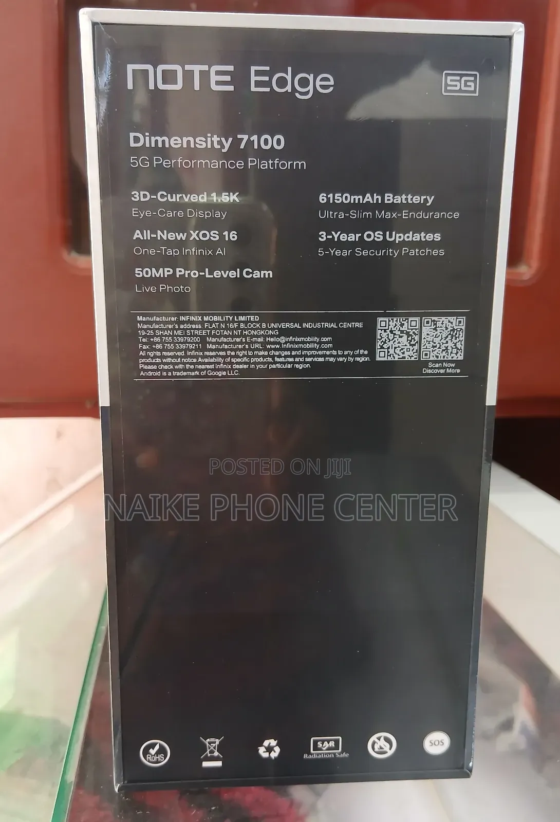 New Infinix Note Edge 256 GB Black