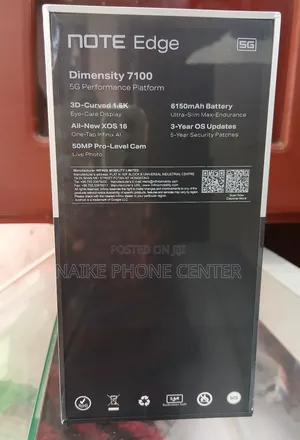 New Infinix Note Edge 256 GB Black