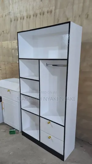 Kabati La Wazi Mbao Ngumu Milango 2 Mpya