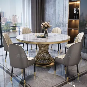 Dining Table Marble 6chair