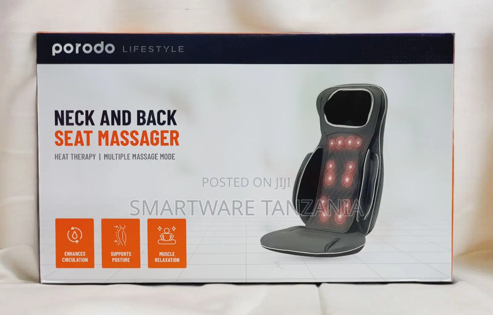 Porodo Neck Back Seat Massager With Heat Therapy - Multiple Modes