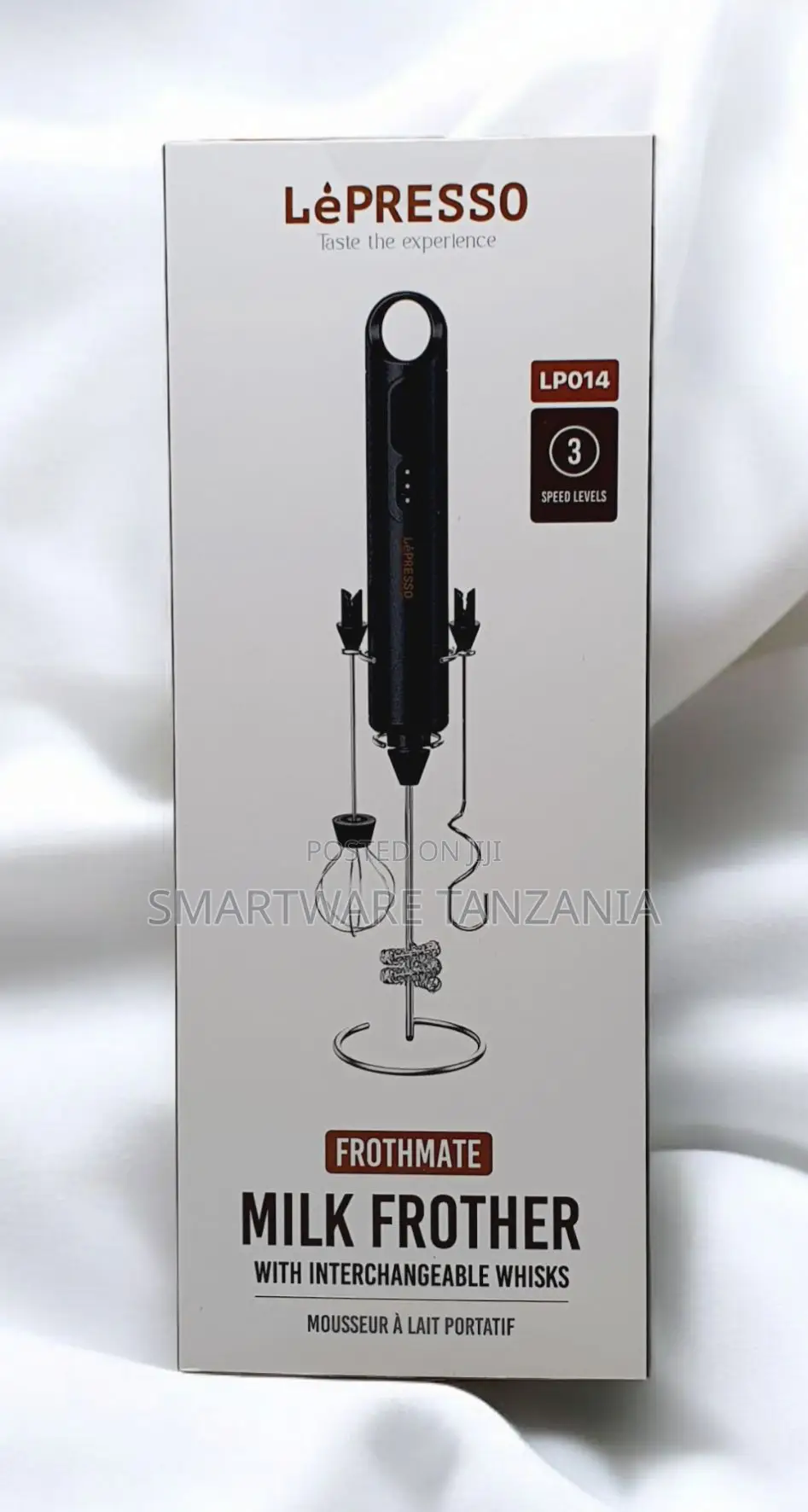 Lepresso Lp014 Milk Frother - 3 Speed Levels, Interchangeable Whisks