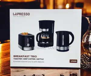 Lepresso Lp009 Breakfast Trio Set - Toaster, Coffee Maker, Kettle