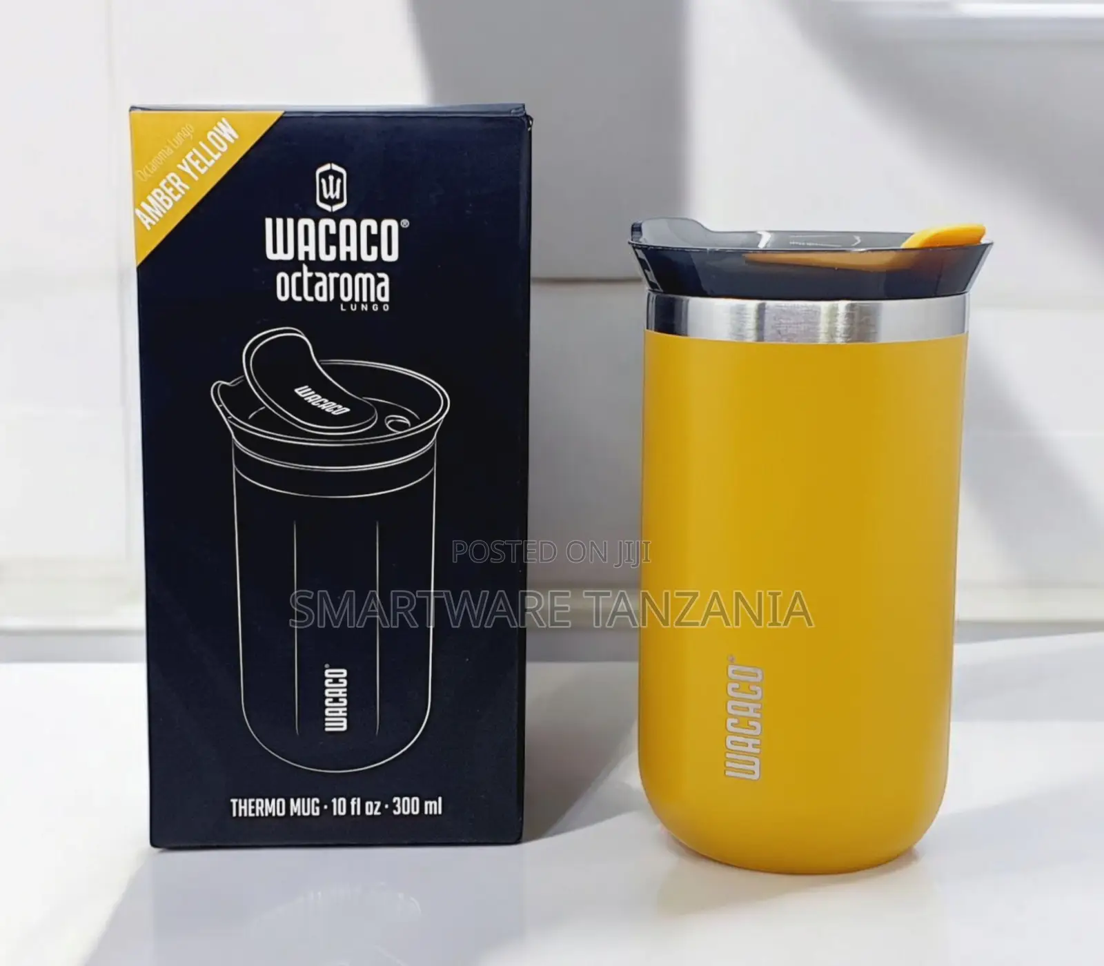 Wacaco Octaroma Lungo Thermo Mug 300ml - Amber Yellow, 10 Fl Oz