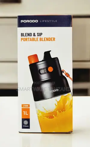 Porodo Blend Sip Portable Blender Lfs068 - 1l, 12 Blades