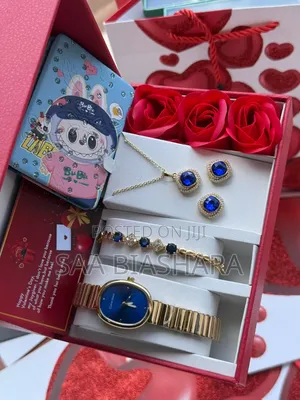 Calvin Klein Ladies Combo for Valentine Gift Gold and Blue 1040