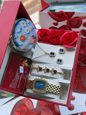 Gucci Ladies Combo for Valentine Gift Gold and Blue 1008