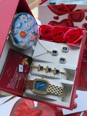 Gucci Ladies Combo for Valentine Gift Gold and Blue 1008