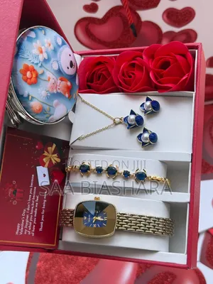 Rolex Ladies Combo Set for Valentine Gift Gold and Blue