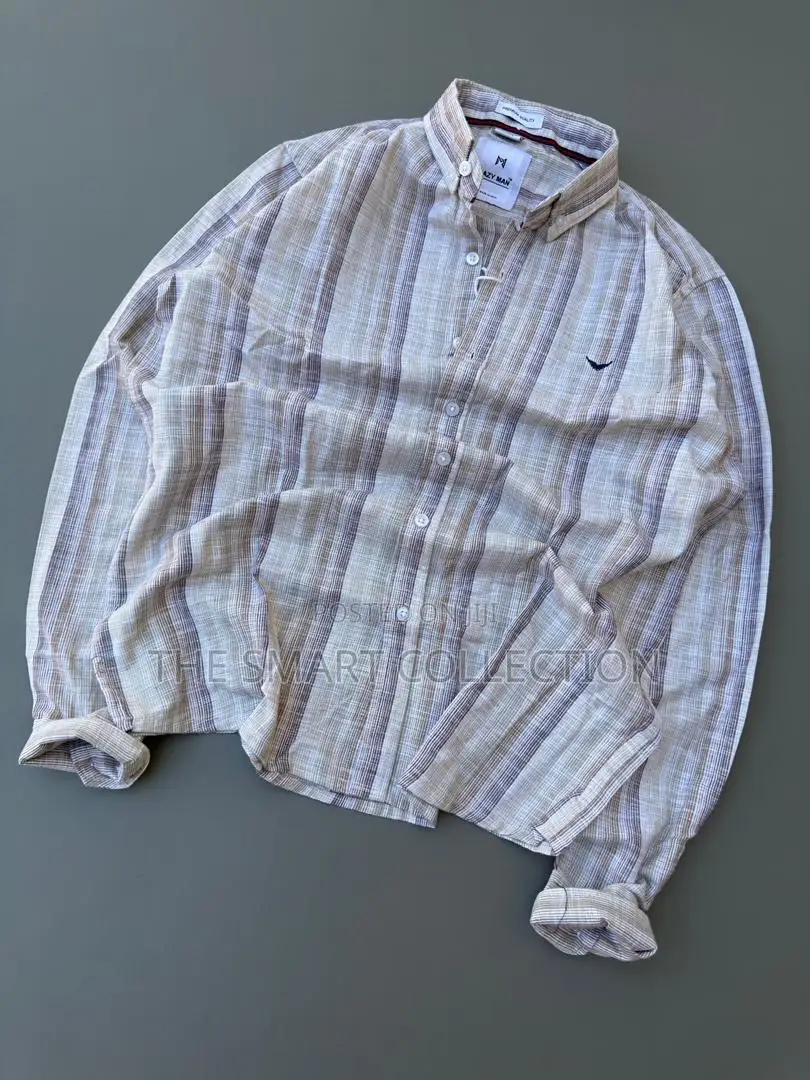 Stripes Linen Shirts for Gentleman