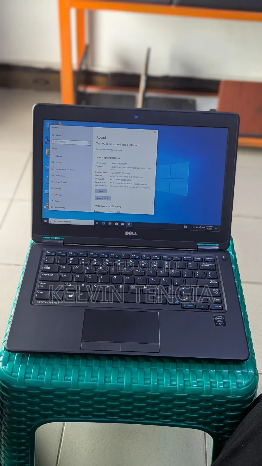 Laptop Dell Latitude 12 E7250 8GB Intel Core I7 HDD 256GB