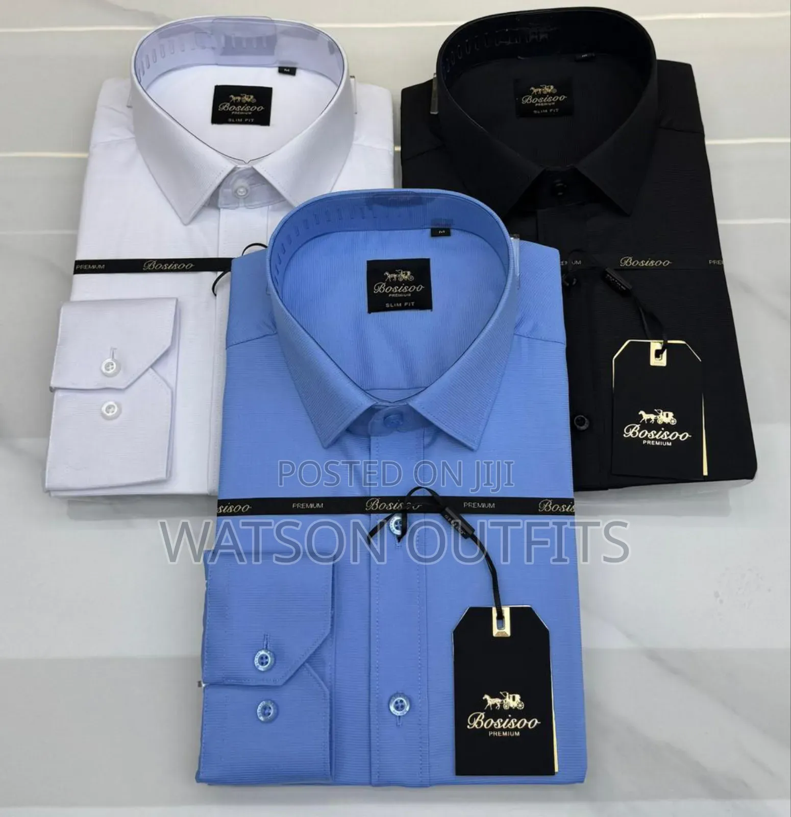 Men's New Shirts Bosisoo Brand Cotton 100%