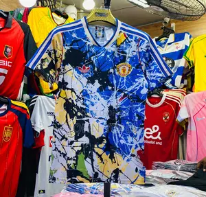 Manchester United X Adidas Stone Roses Jersey With a Multi-Color