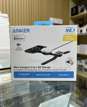 Anker Mag Go Wireles Charging Station Ultra Compact 3 in 1 Qi2 Charger
