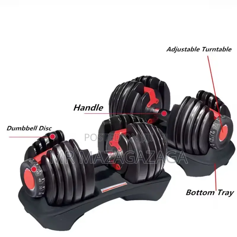 24kg/52.9lb Adjustable Dumbbell With 10 Discs