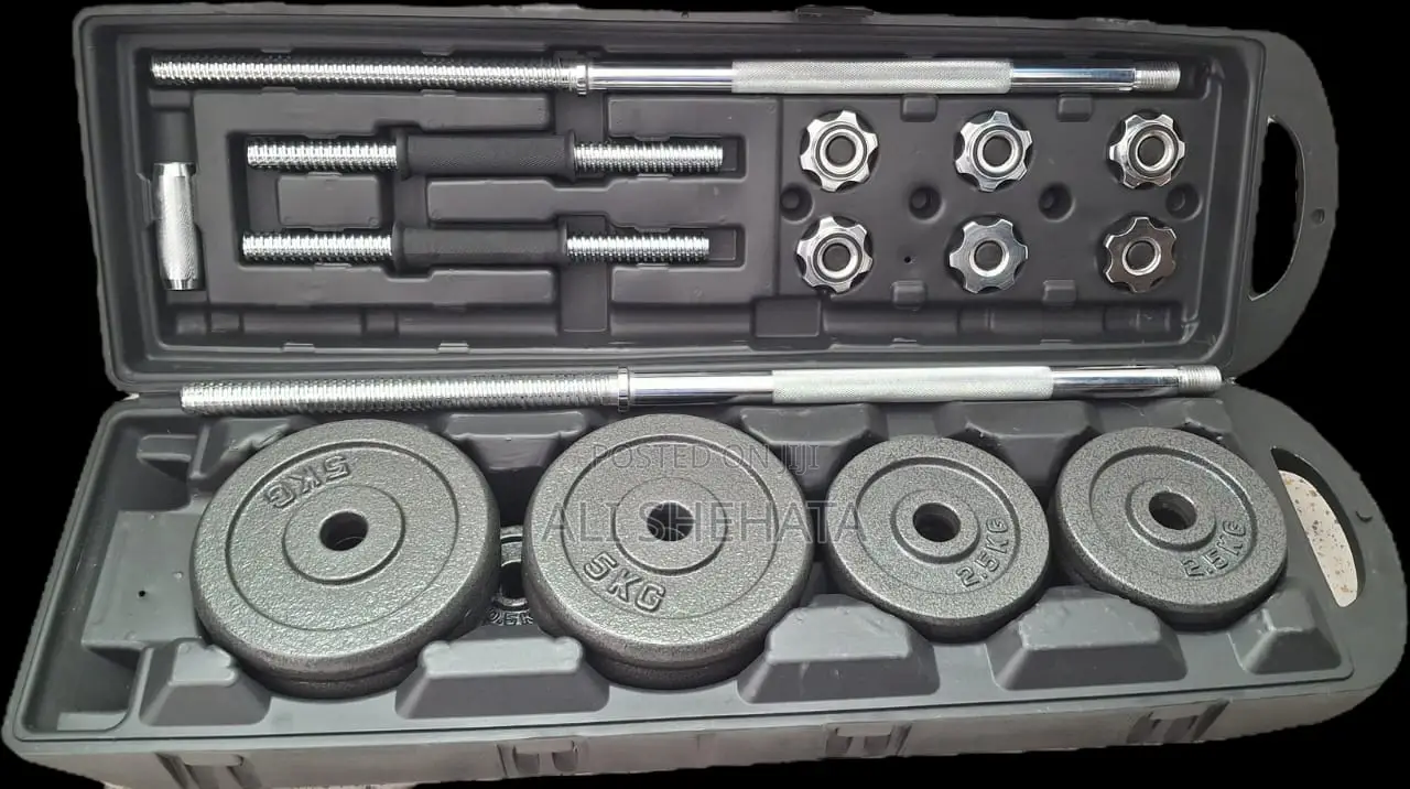 "Special Offer 300,000 Tsh" 50 Kg Dumbell and Barbell Kit