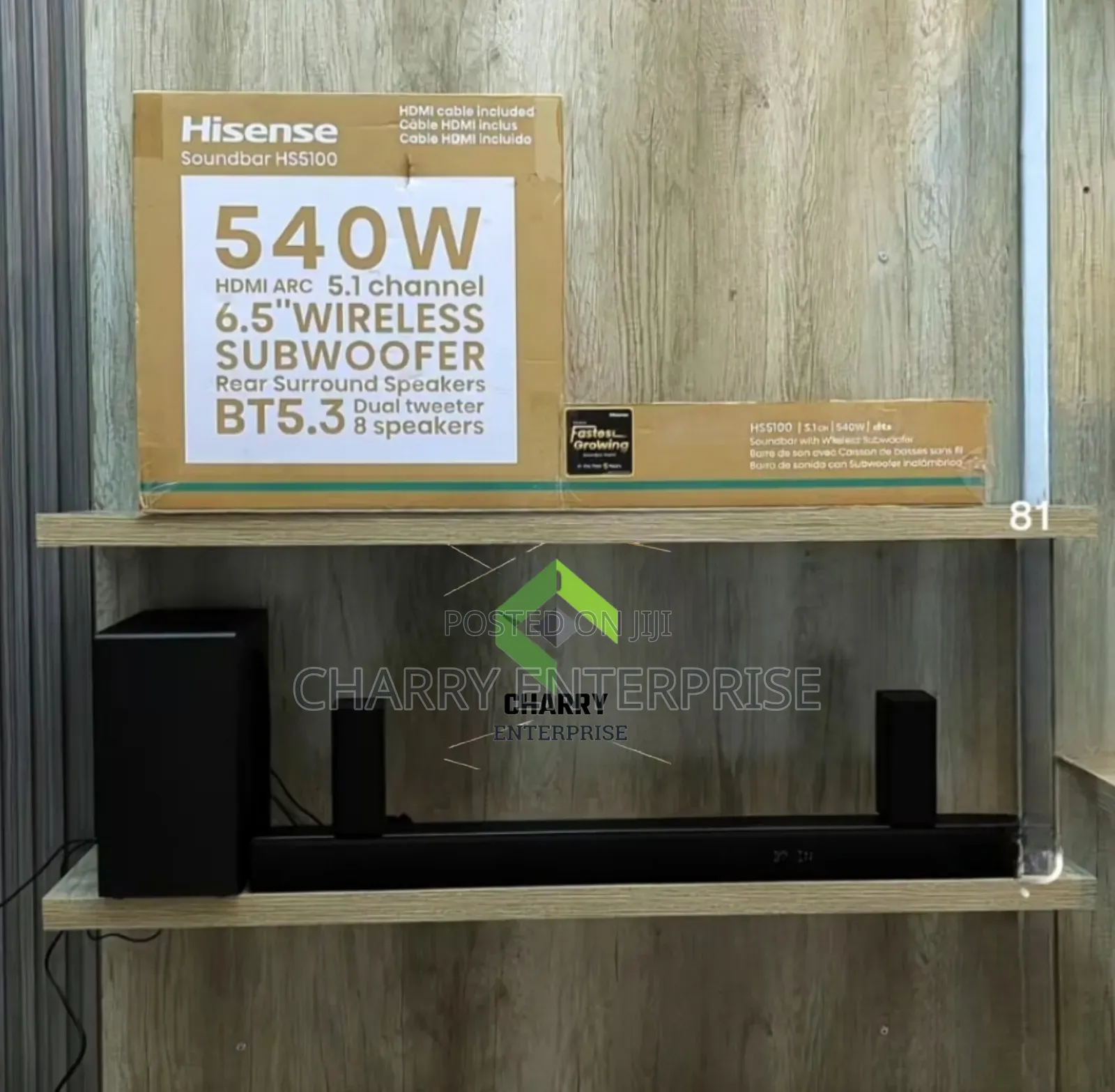 Hisense Soundbar Hs5100 Dual Tweeter 540w Wireles Subwoofer
5.1channel