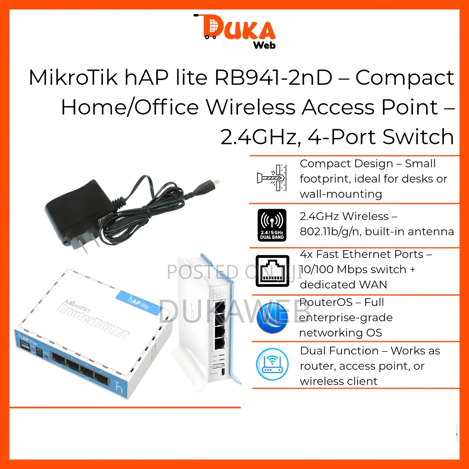 Mikrotik Hap Lite Rb941-2nd Wireless Access Point/Router