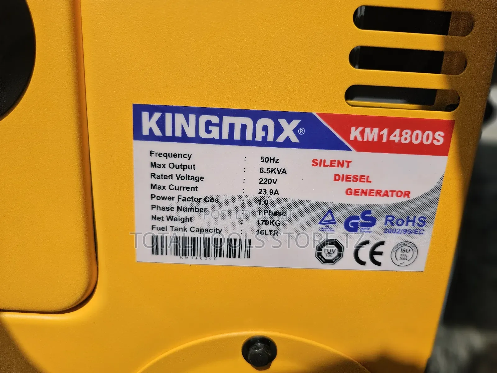 Kingmax Silent Diesel Generator 6.5 Kva
