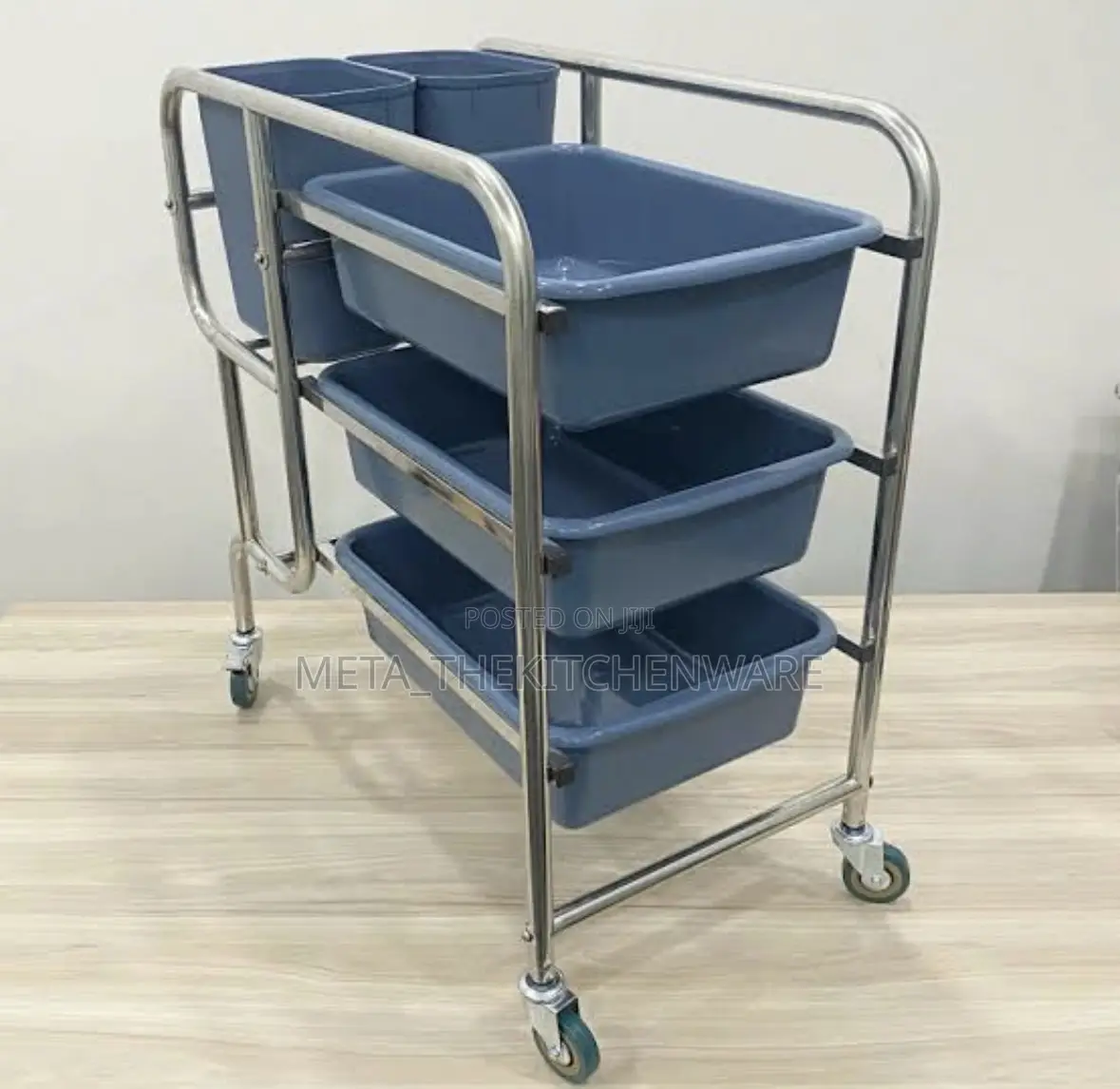 Stainless Steel Dish Collecting Trolley