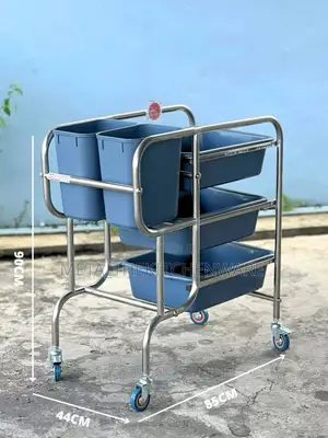Stainless Steel Dish Collecting Trolley