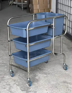 Stainless Steel Dish Collecting Trolley