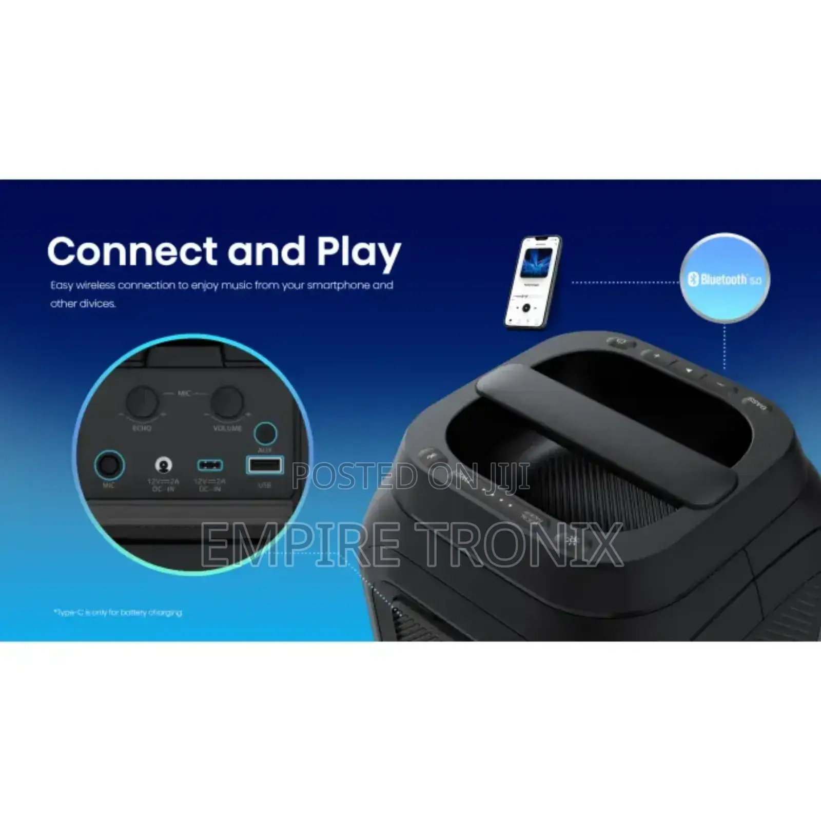 Hisense Party Rocket 160 – 160w Bluetooth Party Speaker