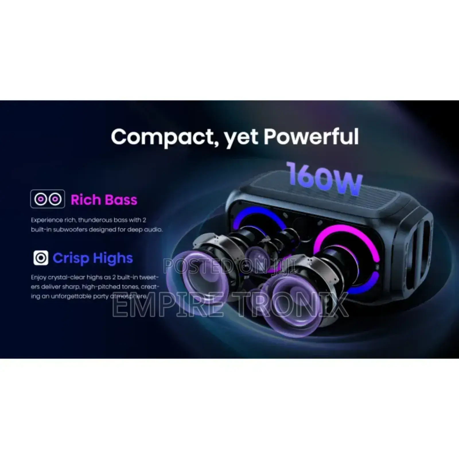 Hisense Party Rocket 160 – 160w Bluetooth Party Speaker