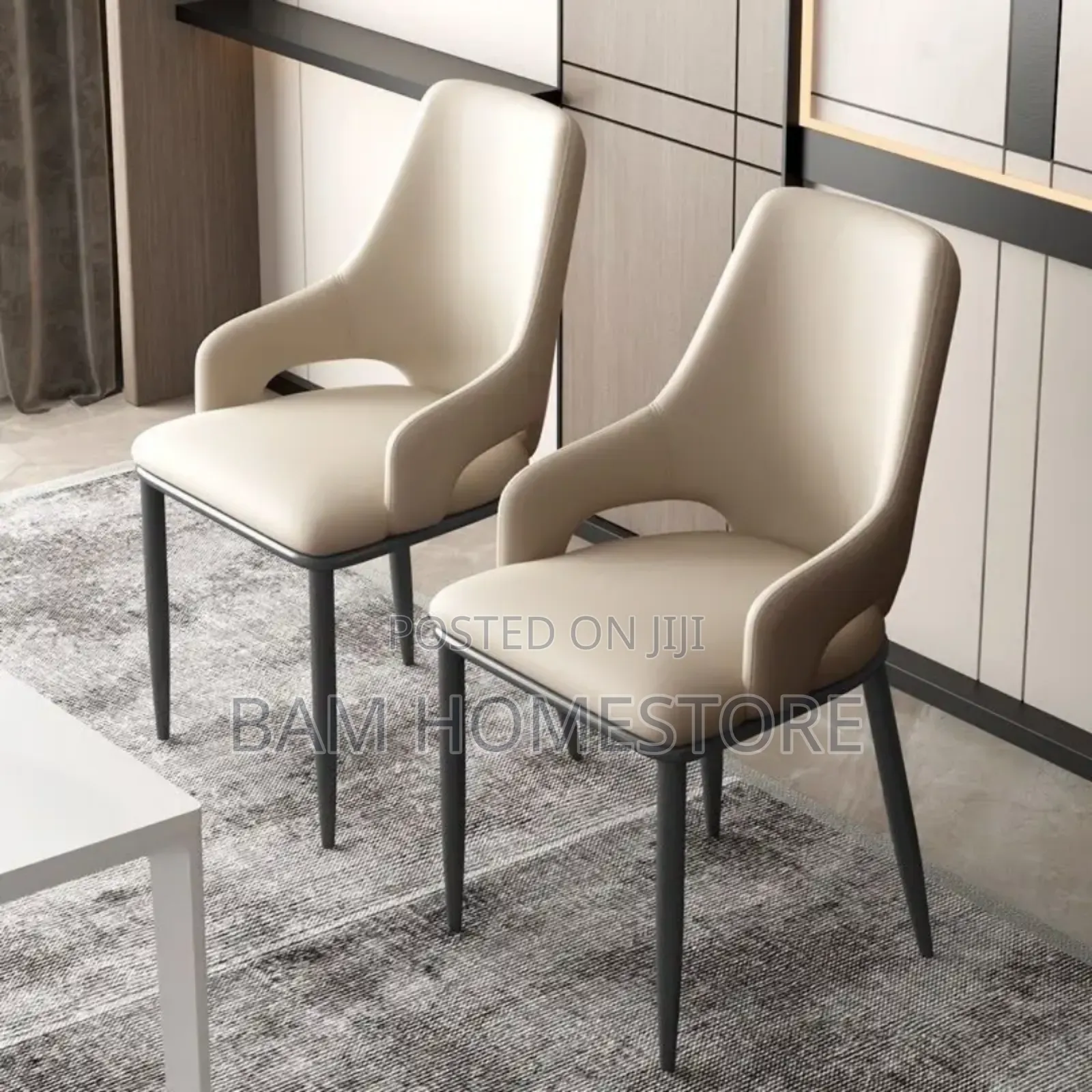 Luxury Nordic Minimalist Upholstered Dining Chair - Sleek Design