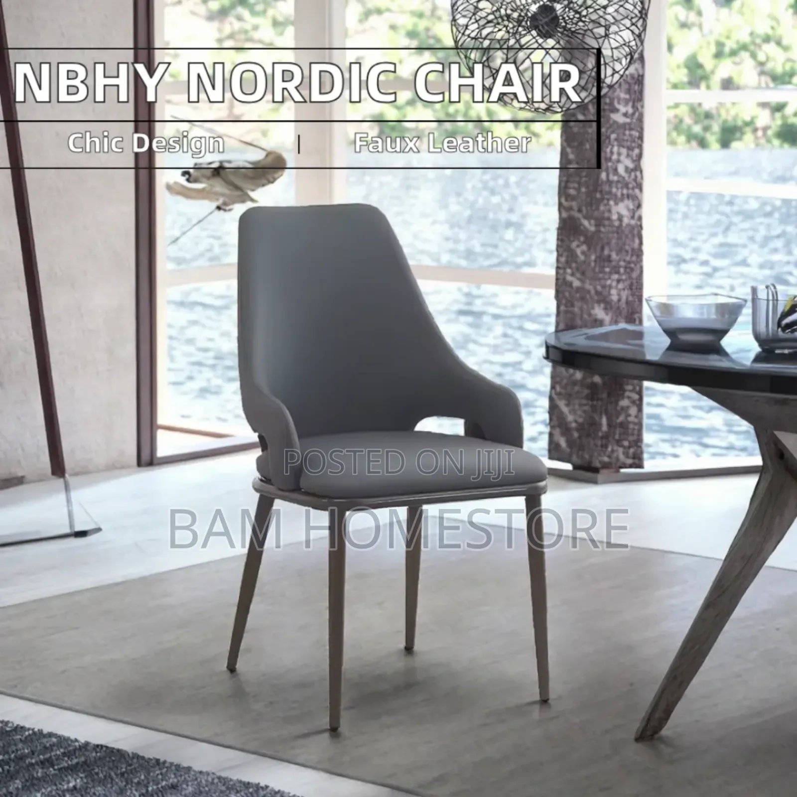 Luxury Nordic Minimalist Upholstered Dining Chair - Sleek Design