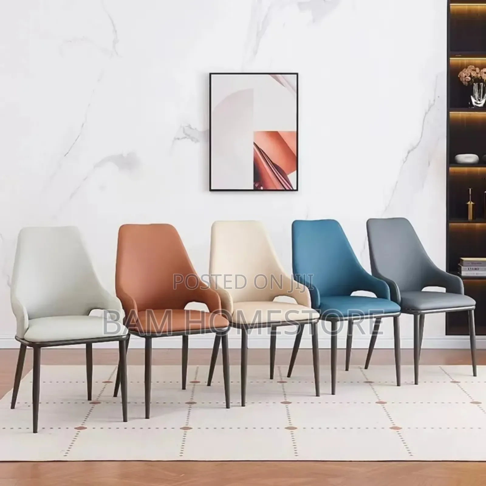 Luxury Nordic Minimalist Upholstered Dining Chair - Sleek Design