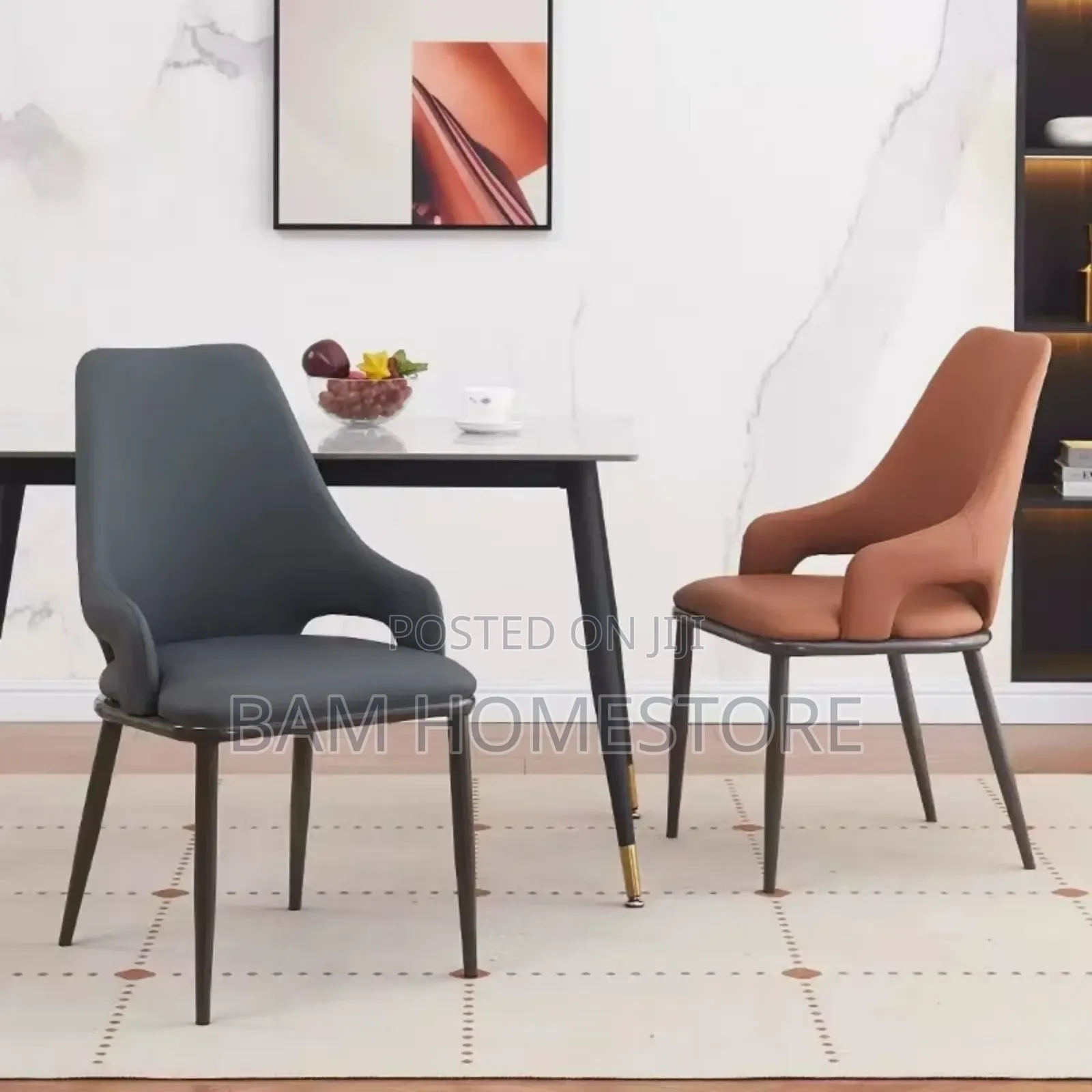 Luxury Nordic Minimalist Upholstered Dining Chair - Sleek Design