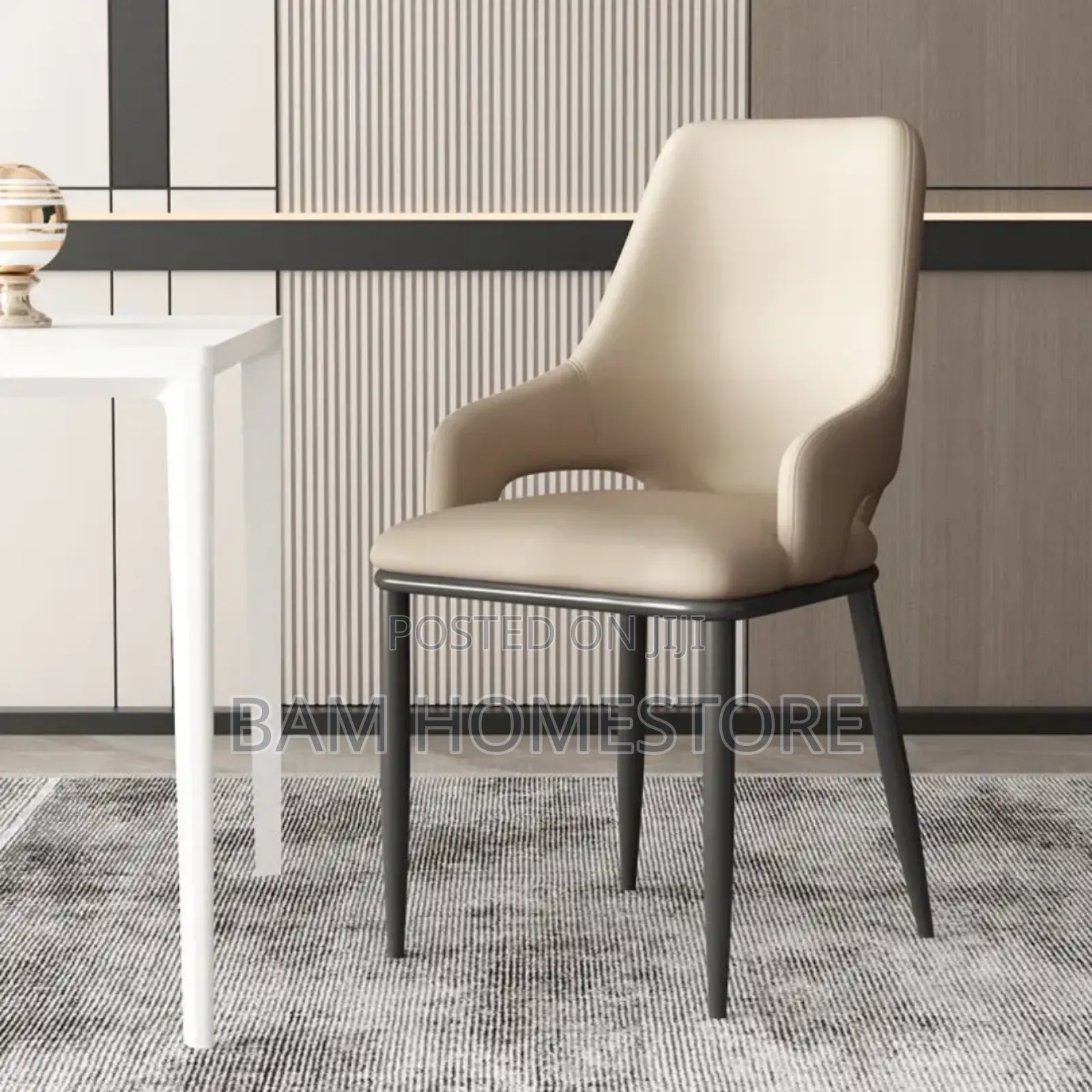 Luxury Nordic Minimalist Upholstered Dining Chair - Sleek Design