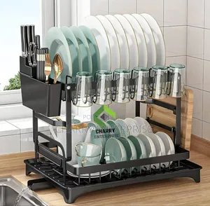 *Multifunctional Two Tier Dish Drying Rack Stendi Ya Vyombo