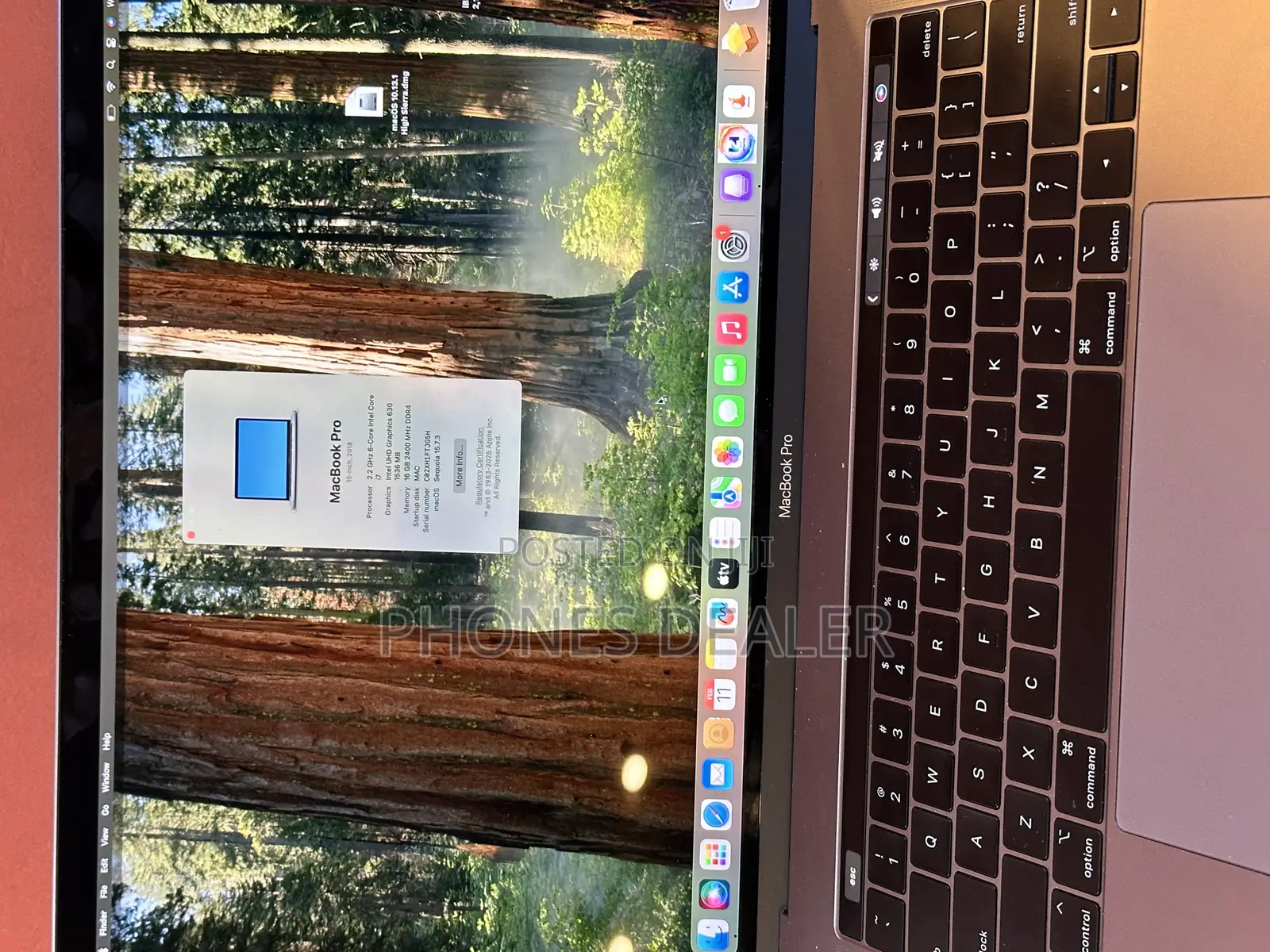 Laptop Apple MacBook Pro 2018 16GB Intel Core I7 SSD 512GB