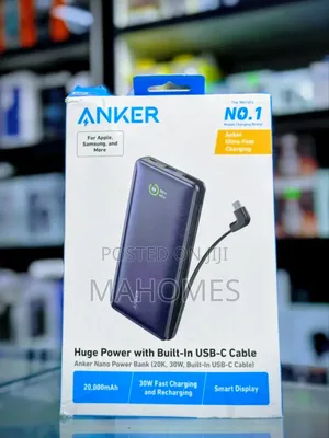 Anker Nano Power Bank (, 30w, Built-in Usb-C Cable