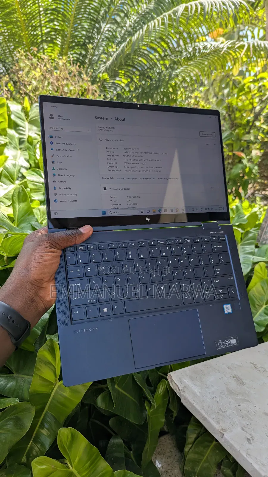 Laptop HP Elite Dragonfly X360 8th Gen 16GB Intel Core I7 SSD 512GB