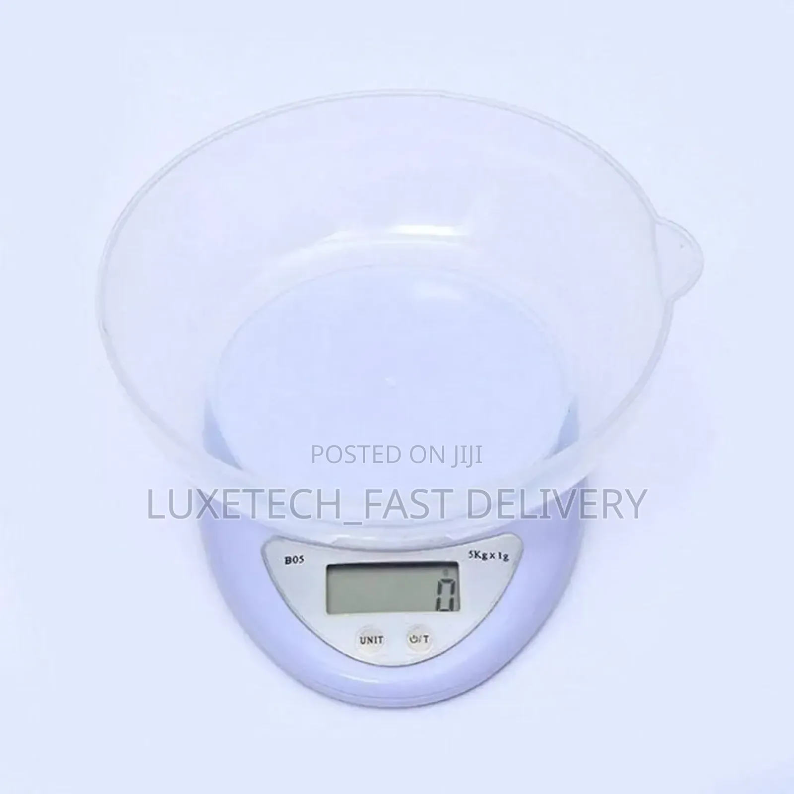 Electronic Kitchen Scale With a Detachable Plastic Bowl