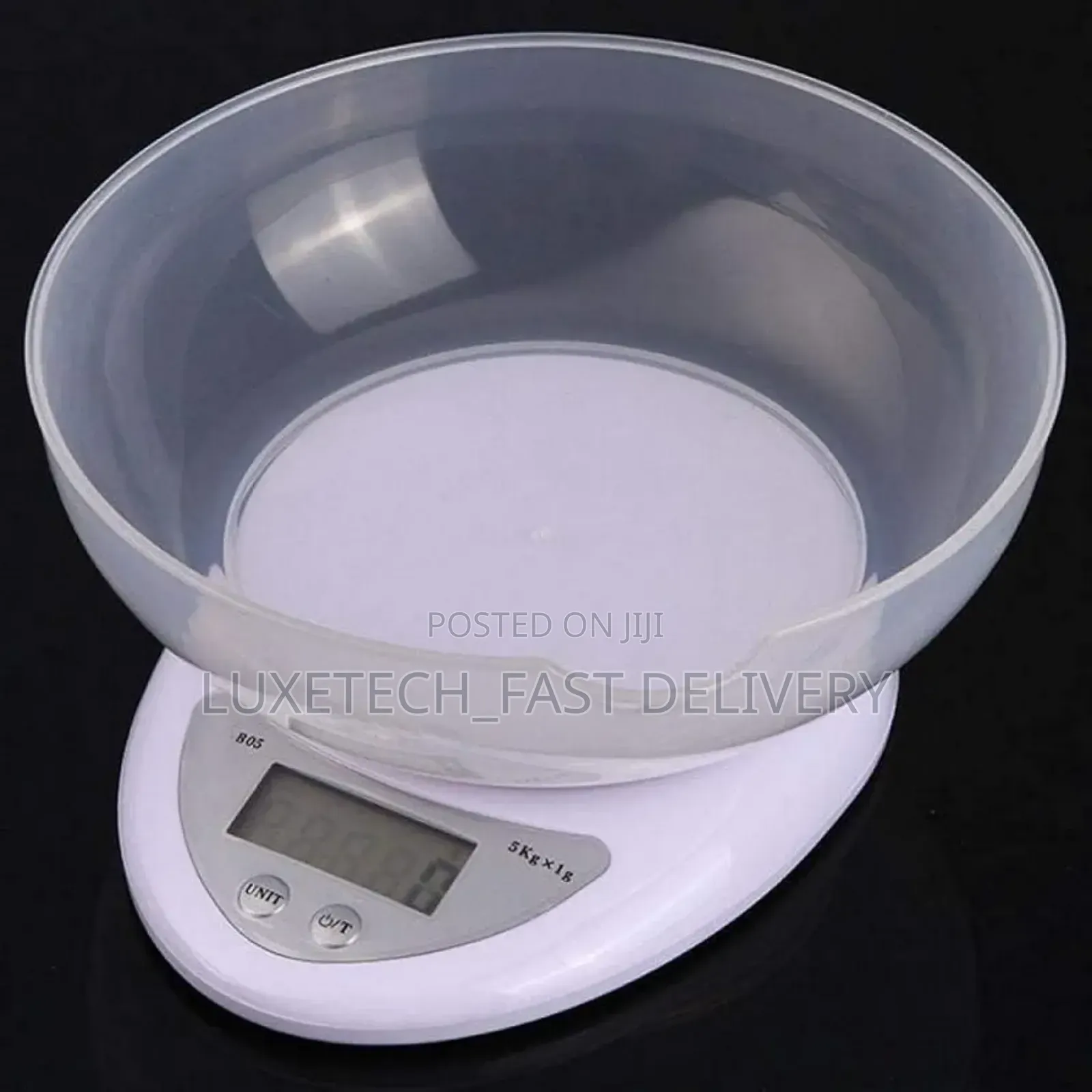 Electronic Kitchen Scale With a Detachable Plastic Bowl