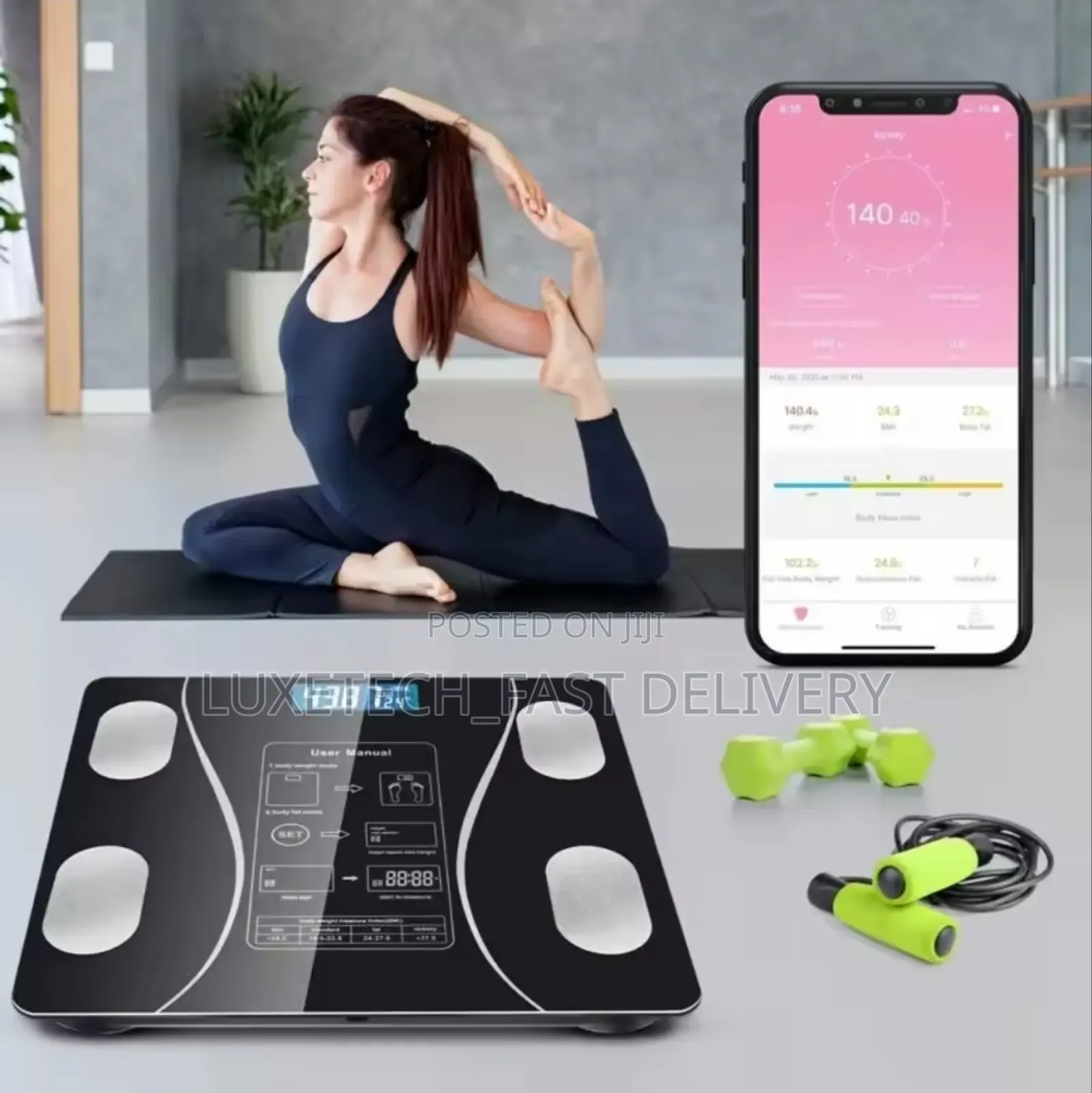 Smart Digital Body Fat Scale - Maximum Capacity 180 Kg