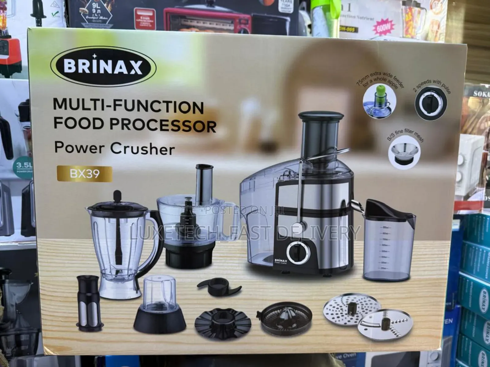 Brinax 11-in-1 Multi-Function Food Processor Power Crusher Bx39 Juicer