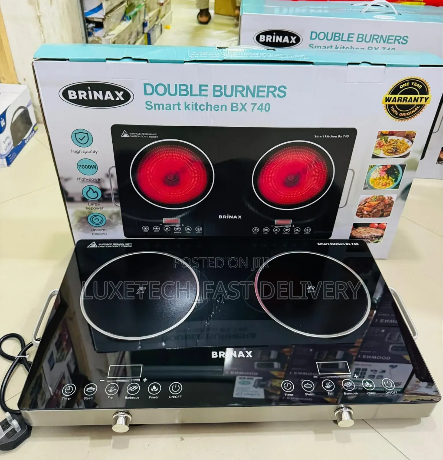 Brinax Smart Kitchen Bx 740 Double Electric Burner Cooktop