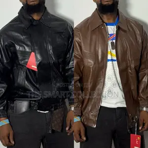 Leather Jacket  Black and Khaki