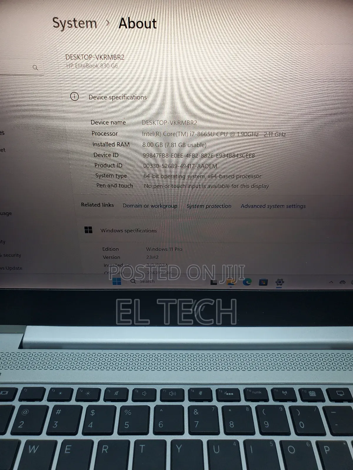 Laptop HP EliteBook 830 G6 8GB Intel Core i7 SSD 256GB