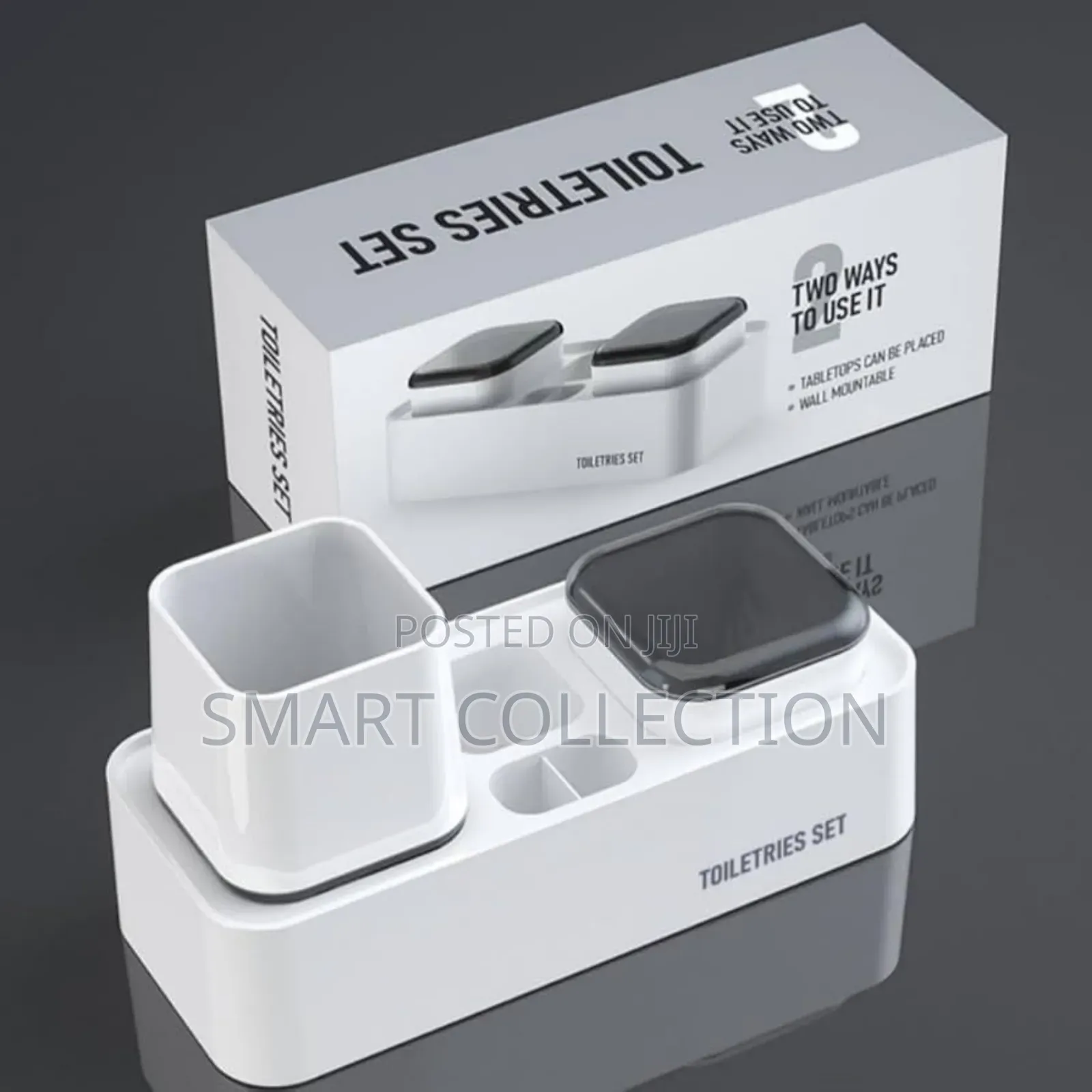 Toiletries Set for Toothbrush Holder and Toothpaste Dispenser